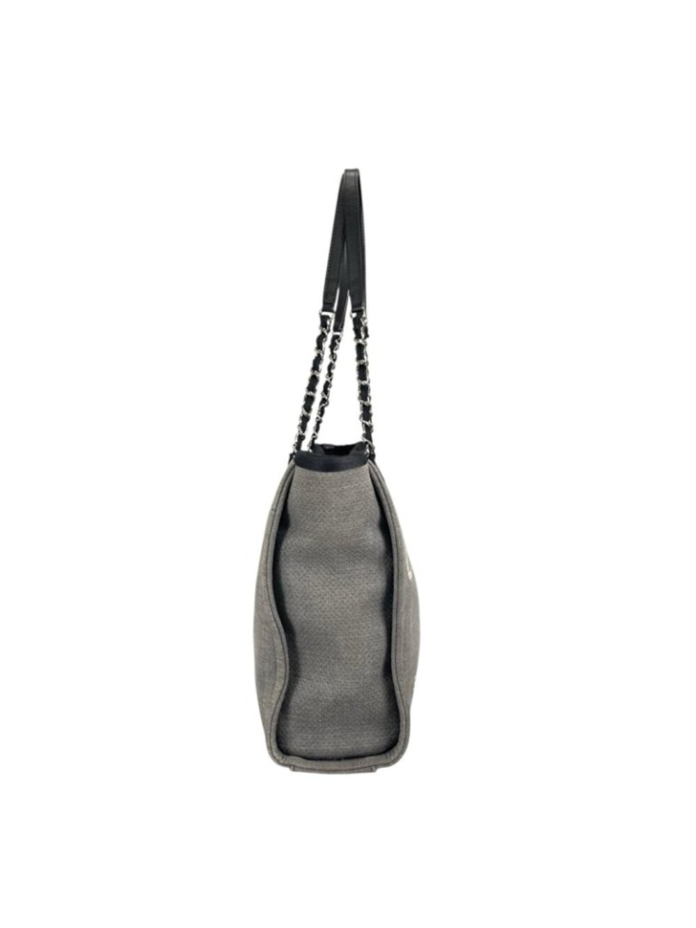 Chanel Deauville PM Tote Bag Canvas Gray - Picture 4 of 10